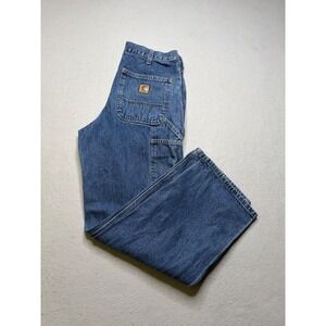 Carhartt‎ Carpenter Jeans Mens 32x30 Blue B13 DPS Dungaree Fit Utility Denim